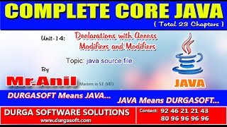 Core Java Declarations with Access Modifiers and Modifiers java source file [upl. by Iey]