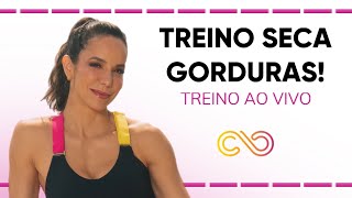 Mega treino seca gorduras  ao vivo Carol Borba [upl. by Cantu]