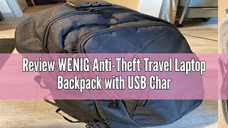 Review WENIG AntiTheft Travel Laptop Backpack with USB Charging Port LockWater Resistant Slim Work [upl. by Otaner]