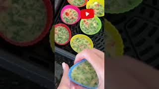 How to Make Egg Bites in the Air Fryer Yummy Breakfast Hack [upl. by Consalve]