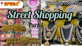 Street shopping in Kphb  imitation Jewellery  Kurti Sets  white stoned Jewellery kphb street [upl. by Eirak300]