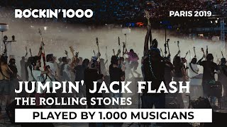 Jumpin Jack Flash  The Rolling Stones played by 1000 musicians  Rockin1000 [upl. by Karin]