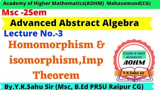 Homomorphism and Isomorphism of R module  Quotiont module [upl. by Clo]