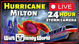 🔴LIVE🔴EYE PASSES Central FL Hurricane Milton Camera at Walt Disney World  Wed Oct 9th 8PM 8AM [upl. by Roinuj201]