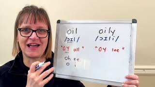 How to Pronounce Oil and Oily Diphthong ɔɪ Dark L Vowel to Vowel Linking [upl. by Znarf]