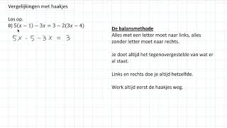 Vergelijkingen met haakjes 2 HAVOVWO amp 2 VWO [upl. by Herwin]