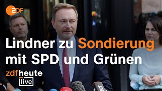 Auch FDP für AmpelSondierung  GrünenVorschlag angenommen  ZDFheute live [upl. by Eph938]