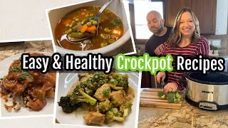 EASY AND HEALTHY CROCKPOT RECIPES  Easy Weeknight Meals  Whats for Dinner  Slow Cooker [upl. by Filler10]