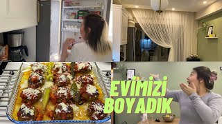 FOŞUR FOŞUR TEMİZLİK 🧼NEFİS PÜRELİ KÖFTE  MUTFAK TURU DUVAR NASIL BOYANIR  ÇİĞKÖFTE YAPTIK [upl. by Kistner]