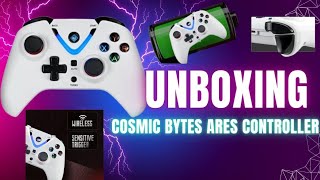 UNBOXING Cosmic Byte ARES Wireless Controller for PC Magnetic Triggers Accurate Joystics [upl. by Kceb]