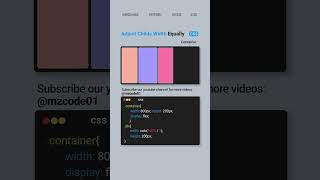 Adjust Childs Width Equally using Calc Function css coding shorts webdesign cssshorts html [upl. by Sonja]