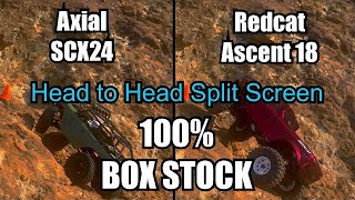 SCX24 vs Ascent 18  Box Stock  Split Screen  Round 1 [upl. by Alison]