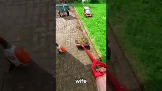 Satisfying Gardening Work 🌳 garden cleaning grass lawn viral fyp story 108 [upl. by Yorel420]