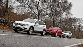 2018 Peugeot 5008 vs 2018 Skoda Kodiaq vs 2018 Volkswagen Tiguan Allspace [upl. by Eitsim182]