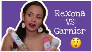 ¿CUÁL ES EL MEJOR DESODORANTE ANTITRANSPIRANTE GARNIER BIO CLINICAL VS REXONA 🧐 [upl. by Ehudd]