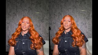 BEST GINGER WIG INSTALL 🍁 How to install frontal wig [upl. by Trebloc590]