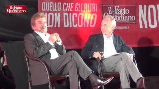 Festa del Fatto a Roma Travaglio incontra Proietti Rivedi quotDue parole quattro risatequot [upl. by Rodama]