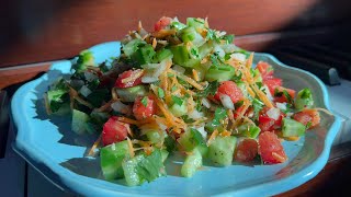 Kachumber salad  delicious Indian cucumber tomato onion salad recipe [upl. by Magner]