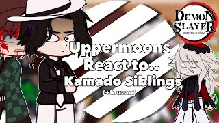 Uppermoons Muzan React to Kamado Siblings  Demon Slayer [upl. by Anelav946]