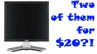 2 Dell Ultrasharp Monitors for 20  eBay Finds [upl. by Arihsa406]