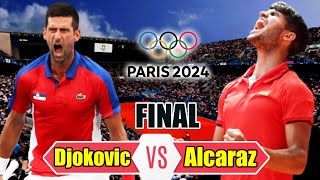 Novak Djokovic vs Carlos Alcaraz FINAL  Olympics Tennis 2024 France [upl. by Aliled]