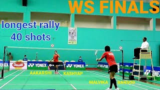 MALVIKA BANSOD Vs AAKARSHI KASHYAP  WS FINALS  2nd BAI SENIOR BADMINTON TOURNAMENT 2021hyderabad [upl. by Elle828]