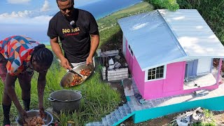 Went to the Hills  Stew beef with white rice  bathroom construction coming along nicely [upl. by Shanleigh]