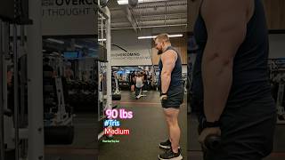 90lbs Rope Pulldowns Medium  fitness triceps shorts 💪 [upl. by Noryb]