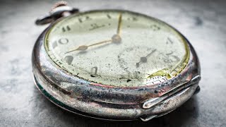 A Century Old Omega Watch Restoration  Rusted  Pre WW2  Silver Casing  cal 406  ASMR [upl. by Kcirddot468]