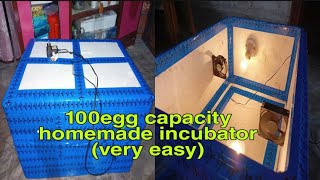 100egg capacity incubator।।how to make incubator।।egg hatching [upl. by Airot]