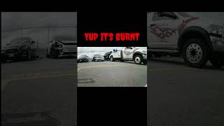 BURNT BUICK 👀😏 collisions towing crash automobile towingandrecovery trucking [upl. by Hepsiba]