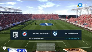 Argentinos Juniors vs Vélez Sarsfield ● Copa de la liga Profesional 2024 ● PES 2021 [upl. by Oni]