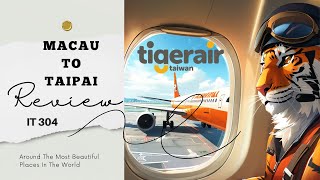 Trip Report  4K  Macau to Taipai ✈ 2024 IT 304 Airbus A320 CEO Tigerair Taiwan flight MFM  TPE [upl. by Idelson]