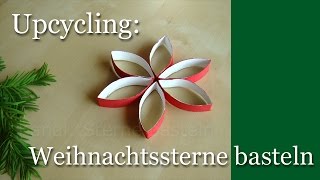 Weihnachtssterne basteln Upcycling für Weihnachten  Weihnachtsdeko [upl. by Aelc]