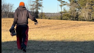 On Foot with a Chainsaw to Clean Up a White Pine Blow Down to Reopen a Trail [upl. by Oiramel966]