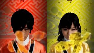 ShinkenRed amp ShinkenYellow Henshin Together  Samurai Sentai Shinkenger [upl. by Suhploda]