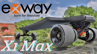 EXWAY X1 MAX Skate électrique Longboard Presentation amp First ride esk8 pev skateboard [upl. by Xylia]