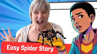 Englisch lernen mit Geschichten quotWho Likes Spidersquot  HalloweenStory für Anfängerinnen [upl. by Zaccaria897]