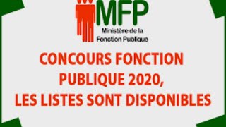 Concours Fonction Publique 2020 Côte DIvoire  Disponibles [upl. by Ecirp]