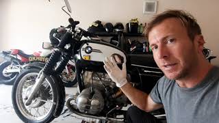 BMW R505 Airhead motorcycle oil change how to tips and guidelines [upl. by Mitman]