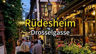 Rüdesheim am Rhein  Germany  City Center  Drosselgasse rüdesheim drosselgasse rhine germany [upl. by Amein12]