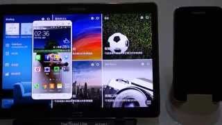 三星Sidesync 30功能：GALAXY Tab S與GALAXY S5串連示範 [upl. by Raymond]