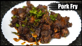 PORK FRY RECIPE  Coorg Style Pork Fry  Coorg Pork Fry Masala Recipe  Pooja K Raj  Pork Recipe [upl. by Ralyks520]