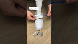 Nike Air Force 1 Strapz Waxed Laces Lacing Tutorial 🤩😮‍💨‼️ asmr sneakers nike [upl. by Plume277]