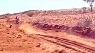 FINKE DESERT RACE 08 JASON HILL FLIPS HARD [upl. by Amimej]