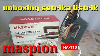 Unboxing setrika listrik Maspion HA 110 [upl. by Eenolem344]