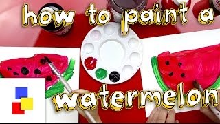 How To Paint A Watermelon for super young artists [upl. by Ssitnerp704]