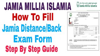 How to fill Jamia Millia Islamia DistanceBack Form  jamia distance back form kaise bhare [upl. by Ohare]