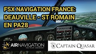 FSX Navigation France  Deauville  St Romain en PA28 [upl. by Airetnohs160]