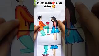 Inter caste love story😮❤🥰sadlovestory storyart lovestory KhushiDrawingAcademy1 [upl. by Soracco]